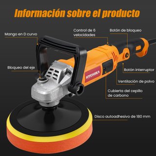Pulidora Rotativa HYCHIKA 1580W 180mm