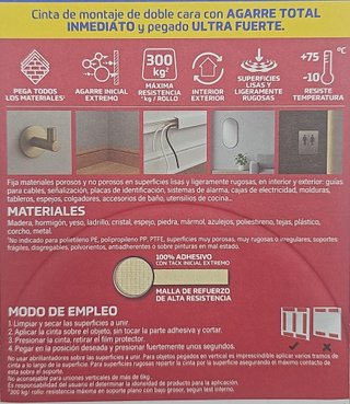 Cinta Doble Cara Ceys Montack 2.5m x 15mm