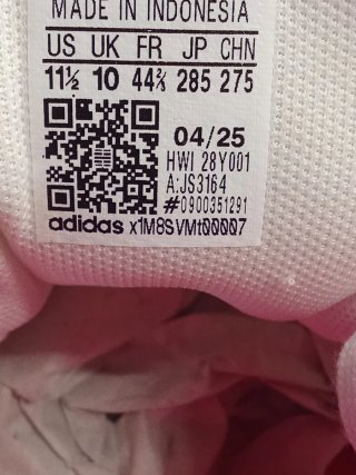 Zapatillas Adidas Blancas y Rosas Talla 44.5 Nueva