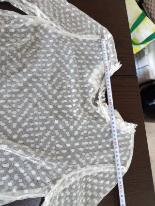 Blusa encaje transparente lunares S