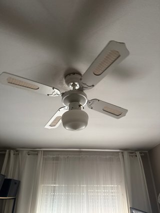 Ventilador de techo blanco con luz 4 uds