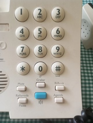 Teléfono Domo Telefonica Beige/Azul