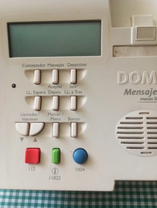 Teléfono Domo Telefonica Beige/Azul