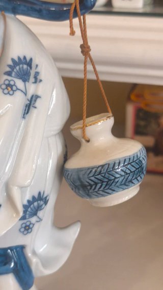Pareja Figuras Porcelana Pescadores Peint Main
