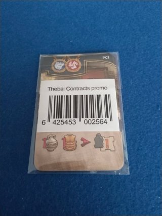 Juego de mesa Thebai con cartas promo.