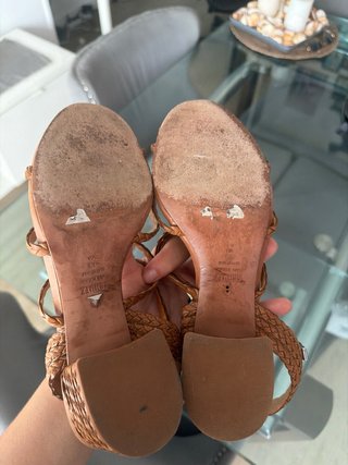 Sandalias Schutz Marrones Trenzadas
