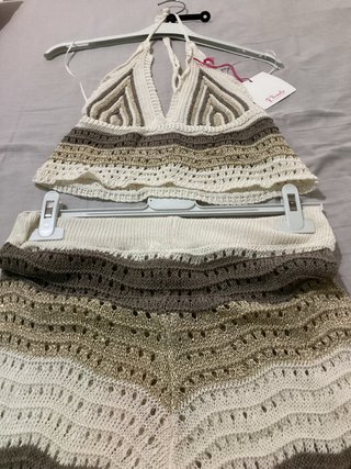 Coordinato copricostume top e pantalone