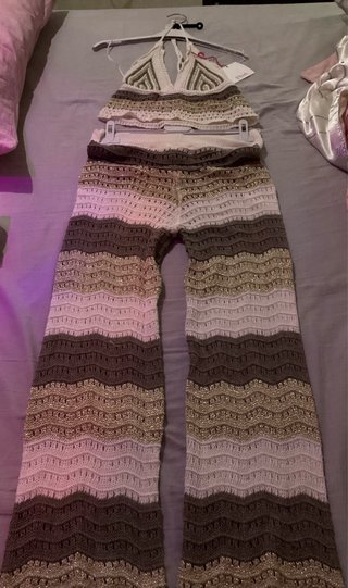 Coordinato copricostume top e pantalone