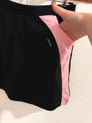 Falda deportiva MAXPORT negra y rosa