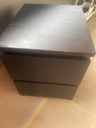 Mesita de Noche Malm Negra Ikea