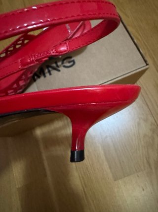 Zapatos Slingback Mango Rojos Mujer
