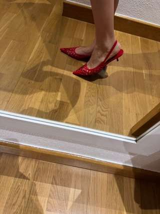 Zapatos Slingback Mango Rojos Mujer