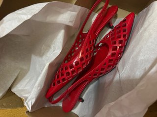 Zapatos Slingback Mango Rojos Mujer