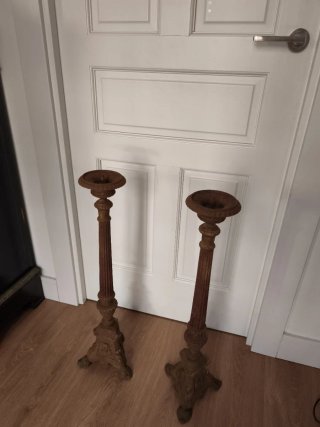 Hacheros candelabros antiguos