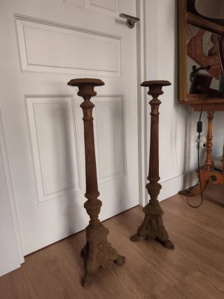 Hacheros candelabros antiguos