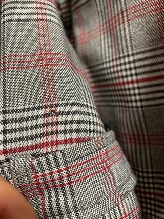 Gabardina cuadros Stradivarius