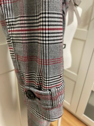 Gabardina cuadros Stradivarius