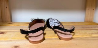 Scarpe Slingback N.42 con Fiocco Strass