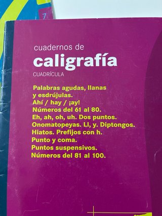 Cuaderno de caligrafia 8 Cuadricula (Primaria)