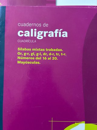 Cuaderno de caligrafia 8 Cuadricula (Primaria)