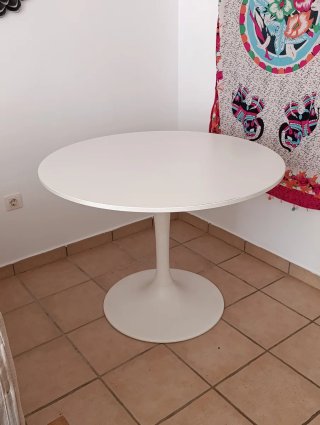 Mesa comedor blanca lacada 4 personas