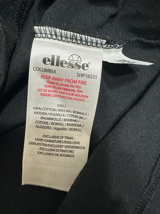 Camiseta Ellesse Negra Logo Bordado Talla M Hombre