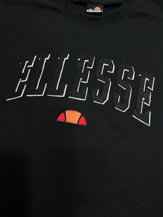 Camiseta Ellesse Negra Logo Bordado Talla M Hombre