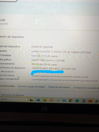 Portátil HP 250 G7 i3 1005G1 8GB W11 y solo 104h