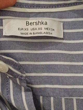 Camisa de rayas Bershka Talla XS