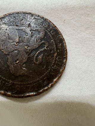Moneda Antigua España 1870 Diez Céntimos