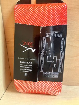 Medias Rejilla Divine Paris T.1/2 Rojas