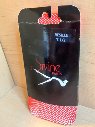 Medias Rejilla Divine Paris T.1/2 Rojas