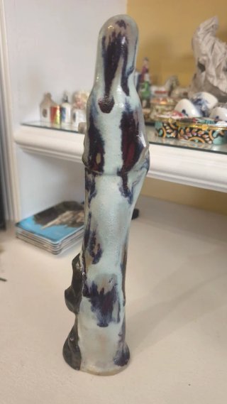 Figura Sabio Oriental Cerámica Esmaltada