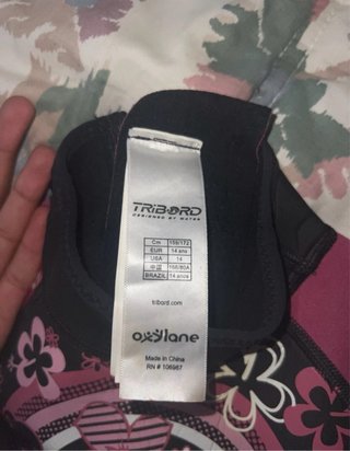 Neopreno Tribord niña talla 14