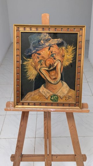 Cuadro payaso vintage
