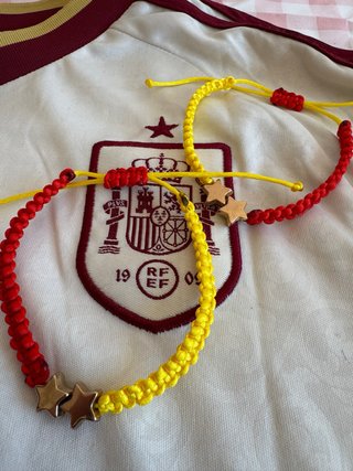 Pulseras Macramé Selección Española Estrellas
