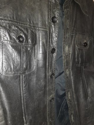 Chaqueta de cuero negra