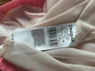 Vestido lentejuelas Desigual rosa talla S Nuevo