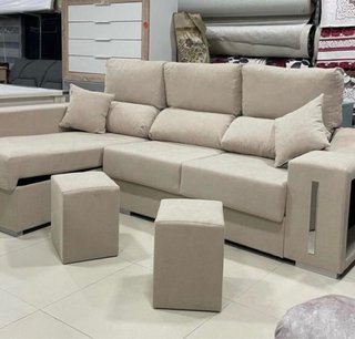 Sofá Chaiselongue + Mesa Centro Extensible