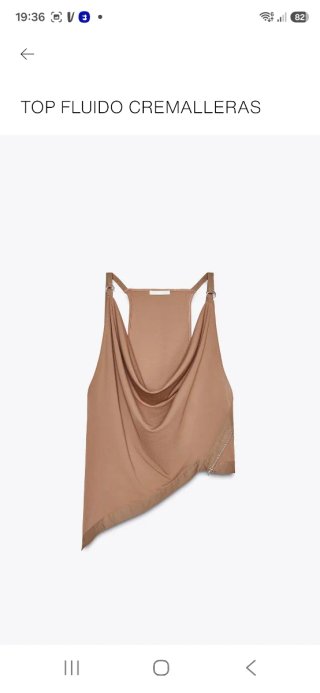 Top fluido con cremalleras