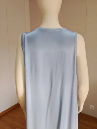 Vestido satinado azul talla única