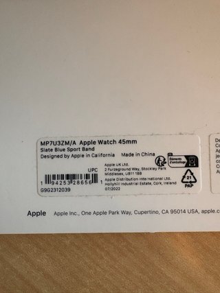 Correa deportiva Apple Watch 45mm original azul