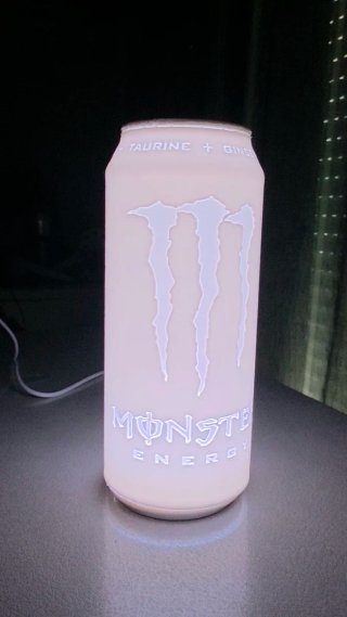 Lámpara Lata Monster 3D Morada