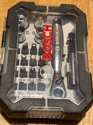 Set Bosch 26 piezas vasos carraca