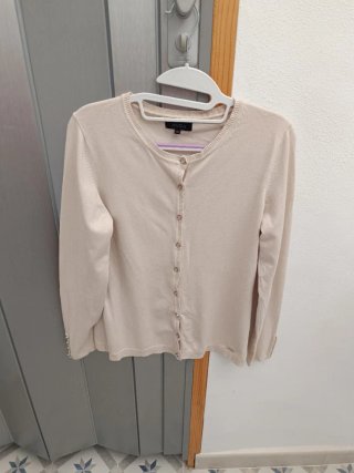 Chaqueta manga larga beige