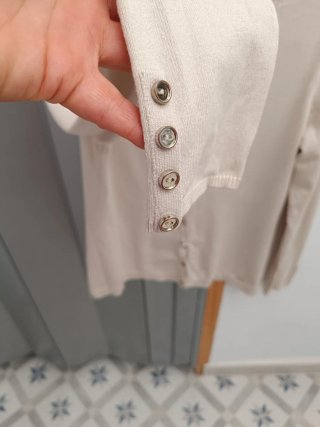 Chaqueta manga larga beige