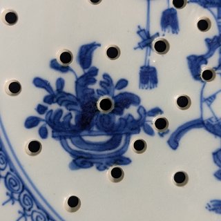 Cuenco escurridor Chino Din Qing Qianlong c.1750