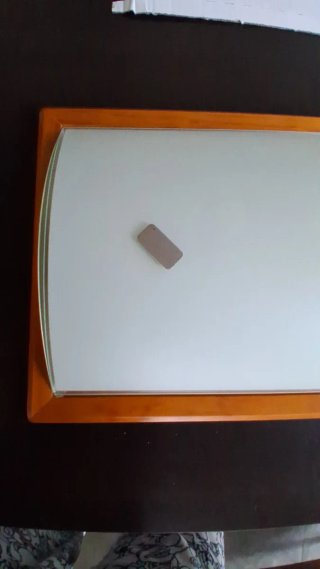 Plafón rectangular madera y cristal
