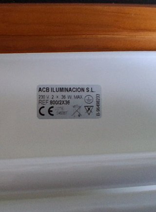 Plafón rectangular madera y cristal