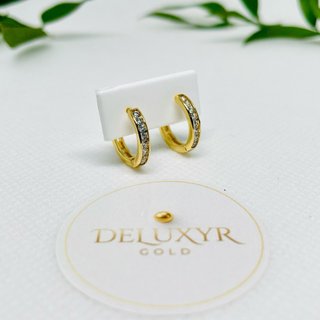 Aros Oro Laminado 18K con Circonitas